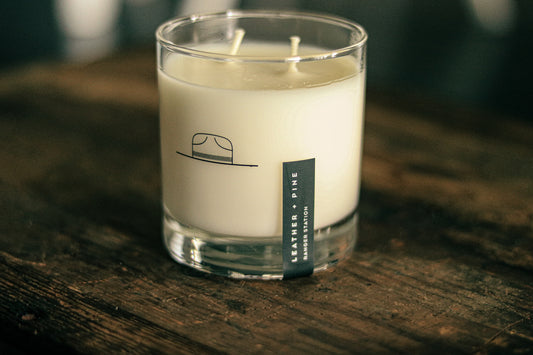 Leather & Pine Candle